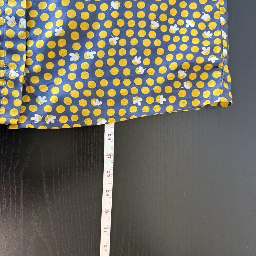 Cabi 100% Silk Blouse #183 Small Clover Polka Dots Oversized Boxy Button Up Top - Picture 8 of 14